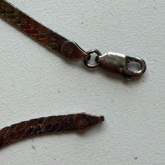 Vintage Italy 925 Sterling Silver Herringbone Serpentine Bracelet 9″ 6 grams