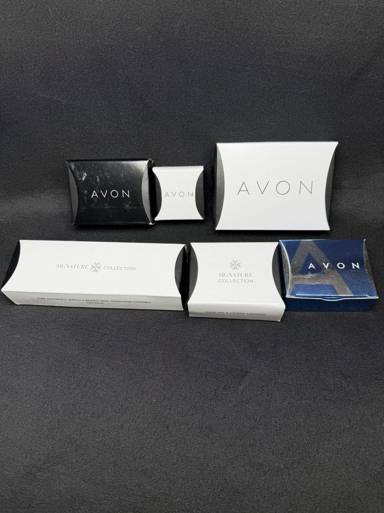 AVON set (necklace, earrings, watch), 6 pieces. Non-precious metal