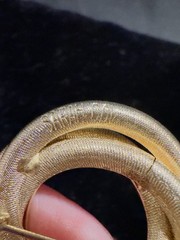 Sarah Coventry Gold Tone Brooch Pin Round Wreath Double Layer 1.25in Lady/ Gent