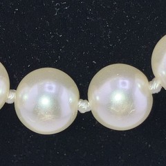 Vintage Faux Pearl Hand Knotted 18″ Necklace and Bracelet Set Safety Clasp SS003