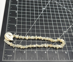 Vintage Natural Shell Necklace White Heishi Beads Boho Beach Style Jewelry 12 In