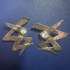 40g Vintage Taxco Mexico 925 Sterling Silver Star Earrings CZ – Wow Factor