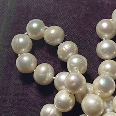 Necklace Cultured Pearl 14k 9mm Ball Clasp Big Pearls 10mm To 11mm Big Pearls