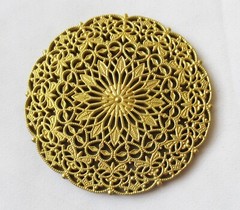 20pcs Round Brass Stamping 56.5mm Filigree Findings Wholesale Supplies
