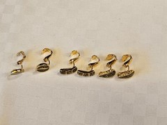 Evan St. Clair Gold Tone Diamond Dust Clip Earrings