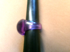 VINTAGE MOD/HIPPIE LIGHT PURPLE LUCITE DOME SIZE 9 CHUNKY WOMANS RING