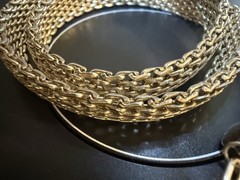GC 925 Sterling Silver Woven Chain Necklace • 18” 41.4g Gold Tone Patina finish