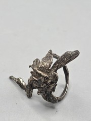 Large Winged Fairy Faerie Vintage Ring 925 Sterling Size 7 Rare, Unique .925 4g