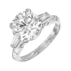 IGI Certified 3.00 Carat Diamond Platinum Engagement Ring