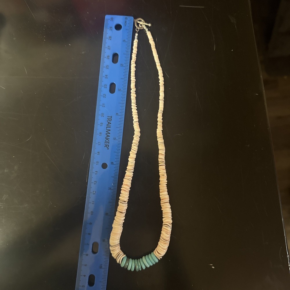 Puka Shell Turquoise Beaded Necklace