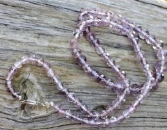 Victorian Hand Carved Faceted Amethyst Bead Necklace