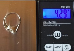 Estate 14k Solid White Gold Flower Swirl Ladies Diamond Ring 4.2 Grams Size 6