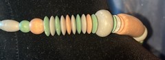 Vintage Avon Sun Bleached Chunky Necklace/Looks Like It Is Made Of Clay W/swirls