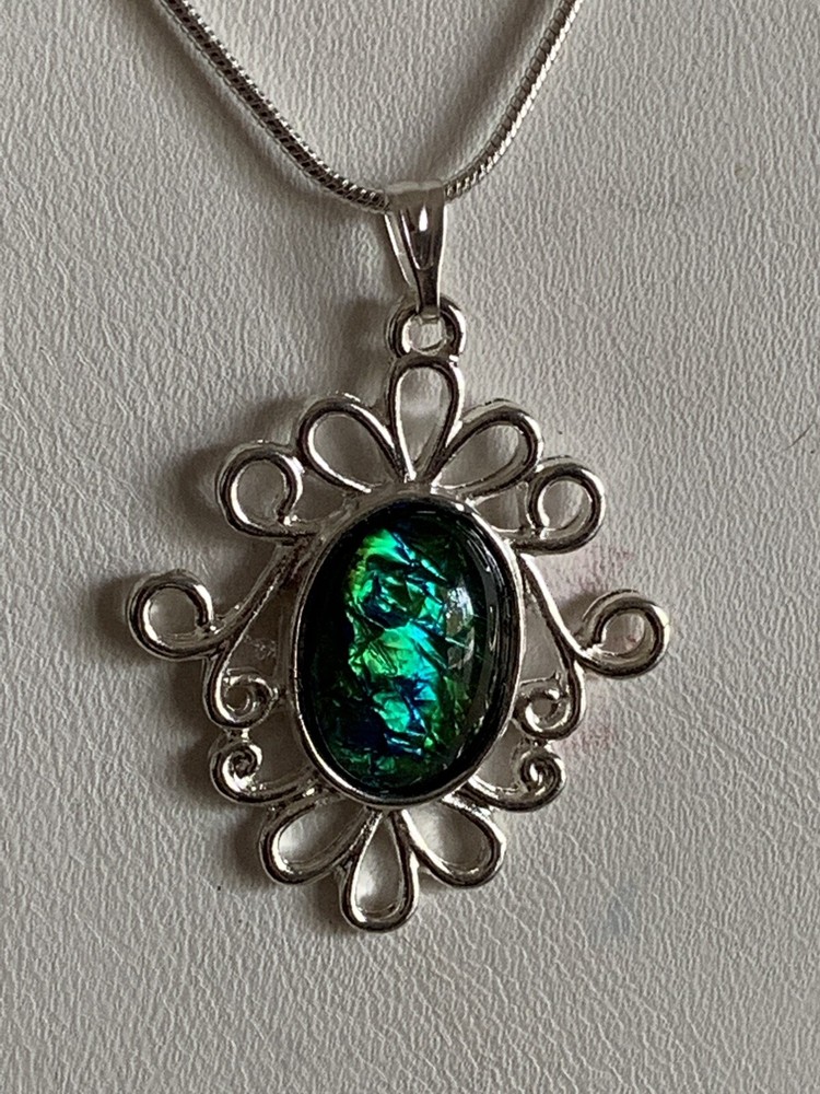 BIG Sale*Hand-CRAFTED VTG.CREATED OPAL PENDANT-No Chain Included