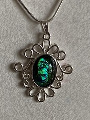 BIG Sale*Hand-CRAFTED VTG.CREATED OPAL PENDANT-No Chain Included