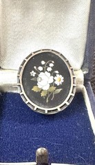 AMAZING VICTORIAN GOLD 18K ,SILVER And PIETRA DURA PHOTO LOCKET PENDANT. c 1900