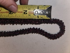 Vintage 1960s Almandine Garnet Microbeaded Cluster Strand Necklace 24in