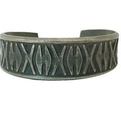 Eik Tinn Pewter Norway Cuff Bracelet Viking Modernist Scandanavian Vintage