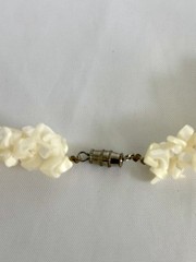 Mother of Pearl 3 Twisted Strand Nautilus Shell 10.5” Necklace w/Barrel Closure