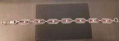 Van Dell sterling silver bracelet with stones ~ RARE