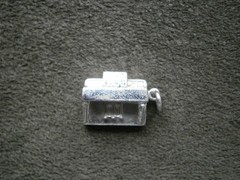 Upright Piano Enamel Keyboard Vtg Sterling Silver Bracelet Charm Pendant 2.0g