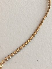 Avon Endless Heart Chain Necklace Gold Tone Vintage