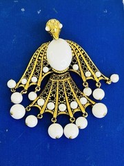 VTG MCM Bird Pendant Necklace No Chain
