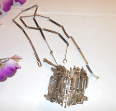 VTG REY URBAN Aage FAUSING DENMARK MODERN NECKLACE 925 STERLING SILVER 99g