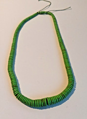 16″ strand green jasper beads #57