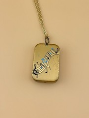 Vintage Thorens Switzerland Music Box Pendant Necklace | 1/20 14K GF Chain