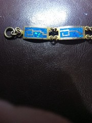 Vintage 1960’s Mexico Turquoise And Mixed Metals Possibly Mixed With Silver