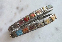 Y2K Italian Charm Bracelet DOUBLE ROW 9mm D’LinQ, Uberry, B’linQ, DISNEY