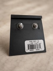 NWT YSL YVES SAINT LAURENT Brushed Silver Tone Heart Hoop Vintage Earrings