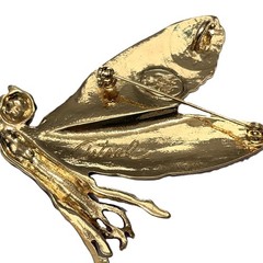 Signed Kirks Folly Fairy Brooch Blue Enamel Winged Glitter Star Wand Whimsical