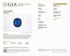 Vintage 14K Yellow Gold Engagement ring 1.73ct.Natural Blue Sapphire Oval GIA