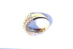 CHAPAL-ZENRAY Signed NF BEAUTIFUL STERLING SILVER CUBIC ZIRCONIA RING Vintage