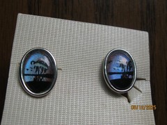 GENUINE BUFFALO WINGS BY HOFFMAN EARRING SET VINTAGE SCREW ON STYLE