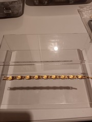 Vintage Crown Trifari Gold Daisy Flower Ribbon Birthday Series Bracelet!