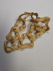 Vintage P.E.P. Erwin Pearl Chunky Gold Bracelet 70s-80s