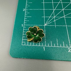 Vintage Enamel Stud Earrings Lot Signed Poinsettias Shamrocks USA Hearts Holiday