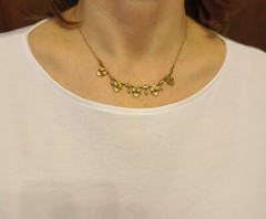 Original German Art Deco 1920s Rolled Gold Enamel Necklace by Rodi & Weinenberg