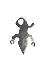 Vintage Alligator Crocodile Pendant Goldtone Silvertone 2.75 inches