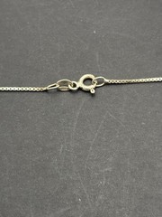 Vintage 15″ Sterling Silver Green Turquoise Necklace 925 6 Grams G3