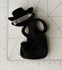 Cat vintage style acrylic brooch