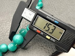 Vintage Moonglow Teal Green Lucite Graduated Bead Necklace Choker 17”