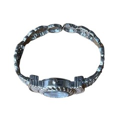 Vintage Geneva Silver Tone Bracelet Watch | Ornate Filigree Band | Victorian