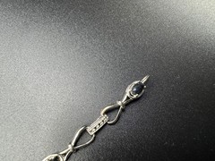Ross Simons Sterling Silver 925 Vermeil Sapphire Diamond Accent Bracelet Sz 7″