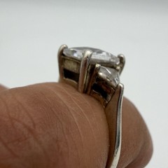 FAS 925 sterling silver Ring cubic zirconia size 6