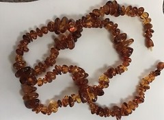 Vintage Natural Baltic Amber Chunk Necklace w/Inclusions 16” 74 Grams SALE!
