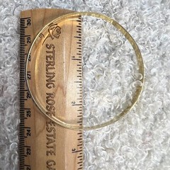 Vintage FEATHERED VERMEIL OVER 0.925 Sterling Silver 8″ x 1/4″ Bangle Bracelet